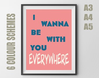 Everywhere Lyric Etsy