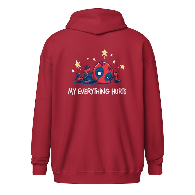 Deadpool My Everything Hurts Unisex heavy blend zip hoodie