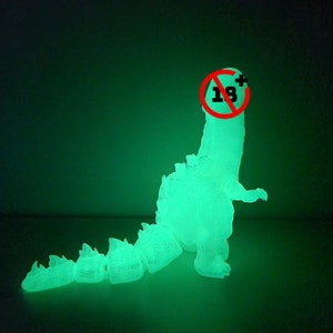 Glow in the Dark Articulated Cockzilla: Adult Gag Gift Desk Ornament