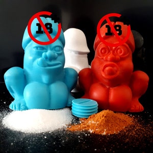 Sitting Dicks V2 Salt & Pepper Shakers by Iradj3d | NSFW | Adult Mature | Fun gift | Bachelorette | Quirky Fun Present | Kitchen gift