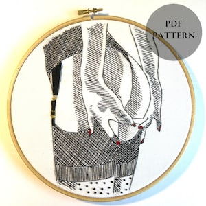 PDF Pattern, Beginners Embroidery, Embroidery design, embroidery pattern, Embroidery pdf, Digital pdf, wall art
