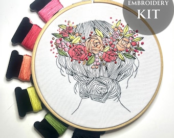 KIT / Grace / embroidery kit / stitch kit / craft kit / embroidery / embroidery art / handmade / beginners embroidery / art kit