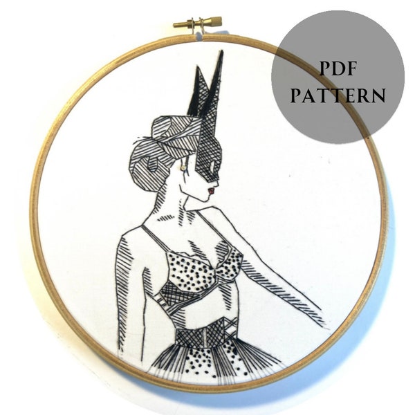 Embroidery pattern, PDF Pattern, Beginner Embroidery, Embroidery design, stitched pattern, Embroidery pdf, Digital pdf, wall art