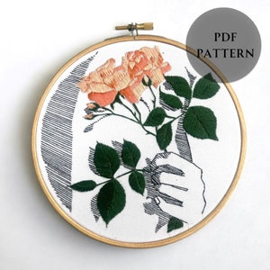 embroidery pattern, Beginners Embroidery, Embroidery PDF, embroidery pattern, modern embroidery, PDF pattern