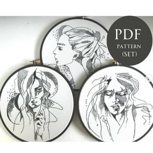 Embroidery patterns, embroidery bundle, PDF Pattern, Beginner Embroidery, Embroidery design, Embroidery pdf, Digital pdf, wall art