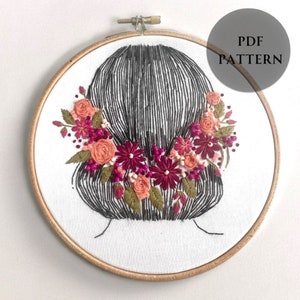 PDF embroidery pattern, Beginners embroidery pattern, Embroidery PDF, embroidery pattern, modern embroidery