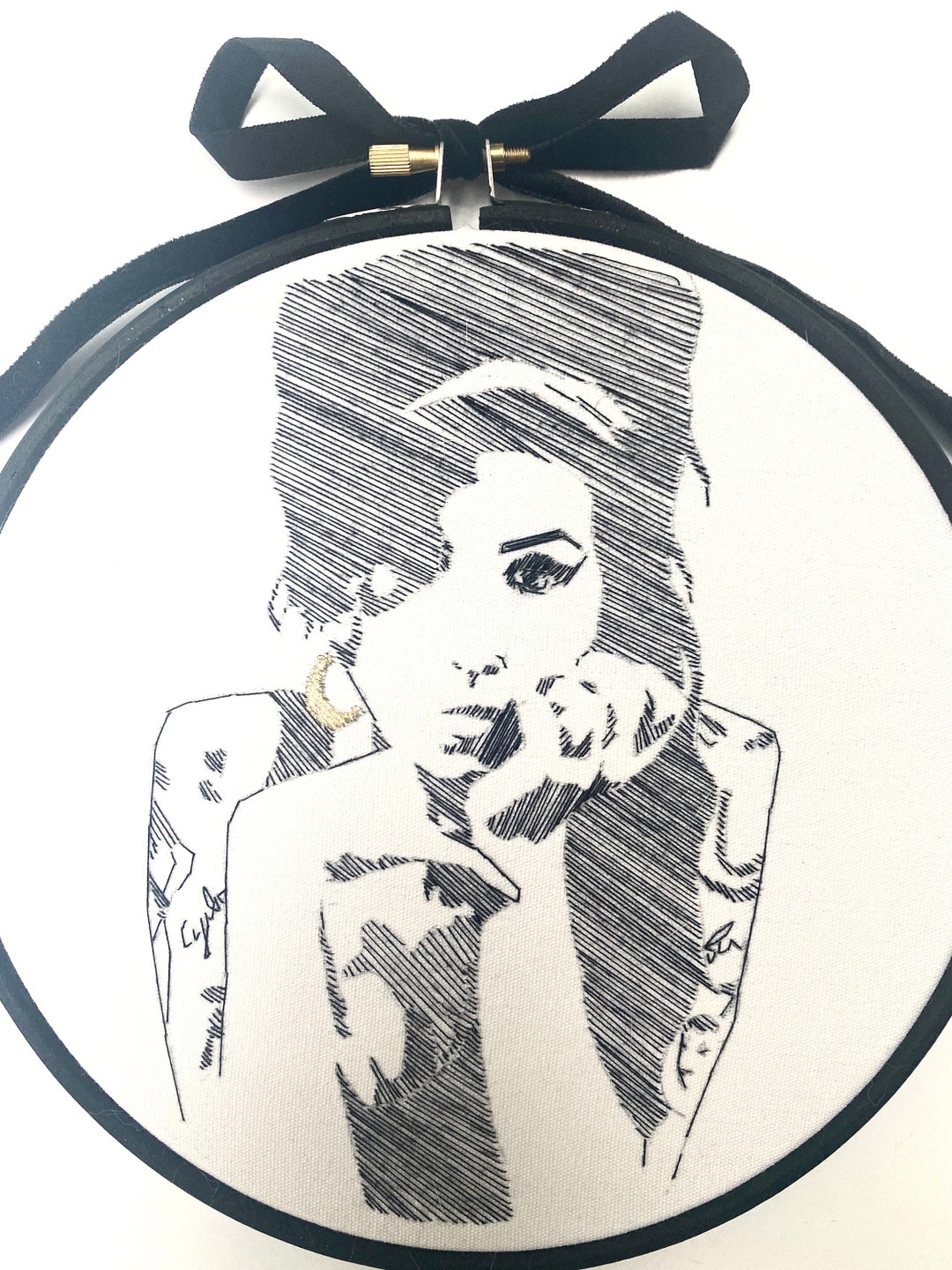 Amy - Hoop Art, Embroidery, Embroidered Art, Stitch Art, Stitched Gift ...