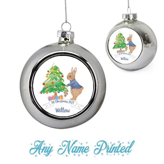 Peter Rabbit Tree 1st Christmas Personalised Christmas Tree Etsy