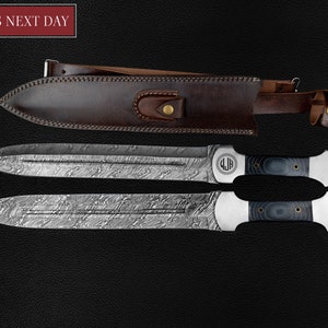 Hand Forged Damascus Steel Ancient Sword, Damascus Steel Greek Sword, Hand Made Sword, Cosplay Sword, Damascus Sword With Leather Sheath