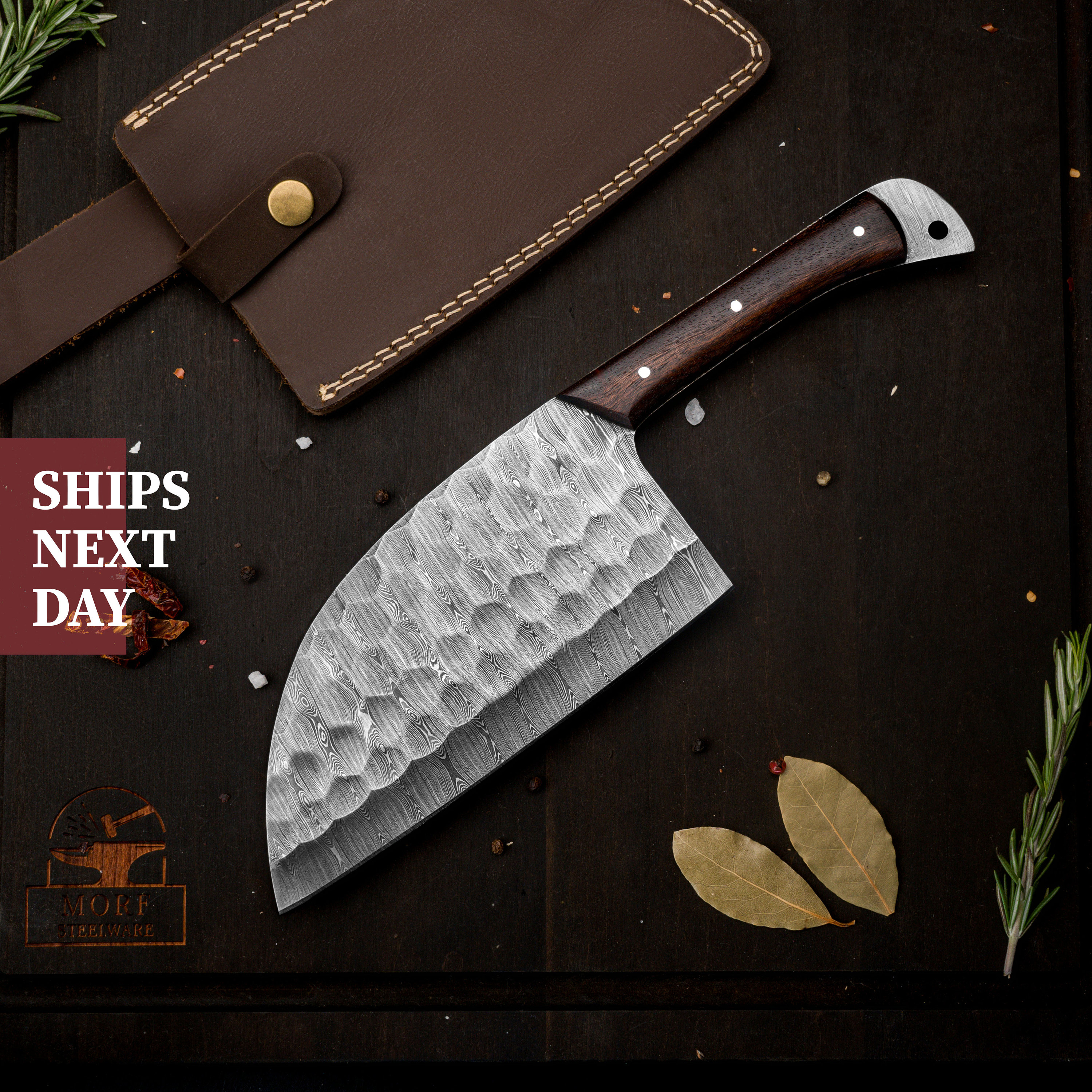  Custom Handmade Damascus Steel, Fixed Blade Cleaver Chopper -  Serbian chef knife - Nikos Kitchen Butcher Knives - Knife With sheath - coolina  knife kitchen perfection Handmade Meat Cleaver Knife(9838) : Sports &  Outdoors