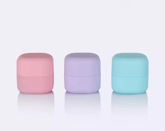 9 pieces Colorful Cube Plastic Lip Balm Empty Containers