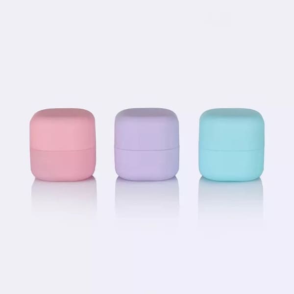 9 pieces Colorful Cube Plastic Lip Balm Empty Containers