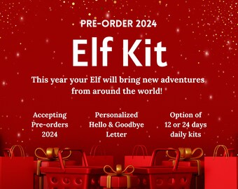 Elf Kit 2024, Elf Activity, Elf Props, Elf Kit, Elf Costume, Elf Arrival, 24 Days Elf Kit, Christmas Gift, Christmas Eve Kit