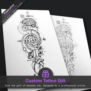 Gift custom tattoo commission art personalized tattoo design gift for tattoo lovers gift for men gift for women personal gifts