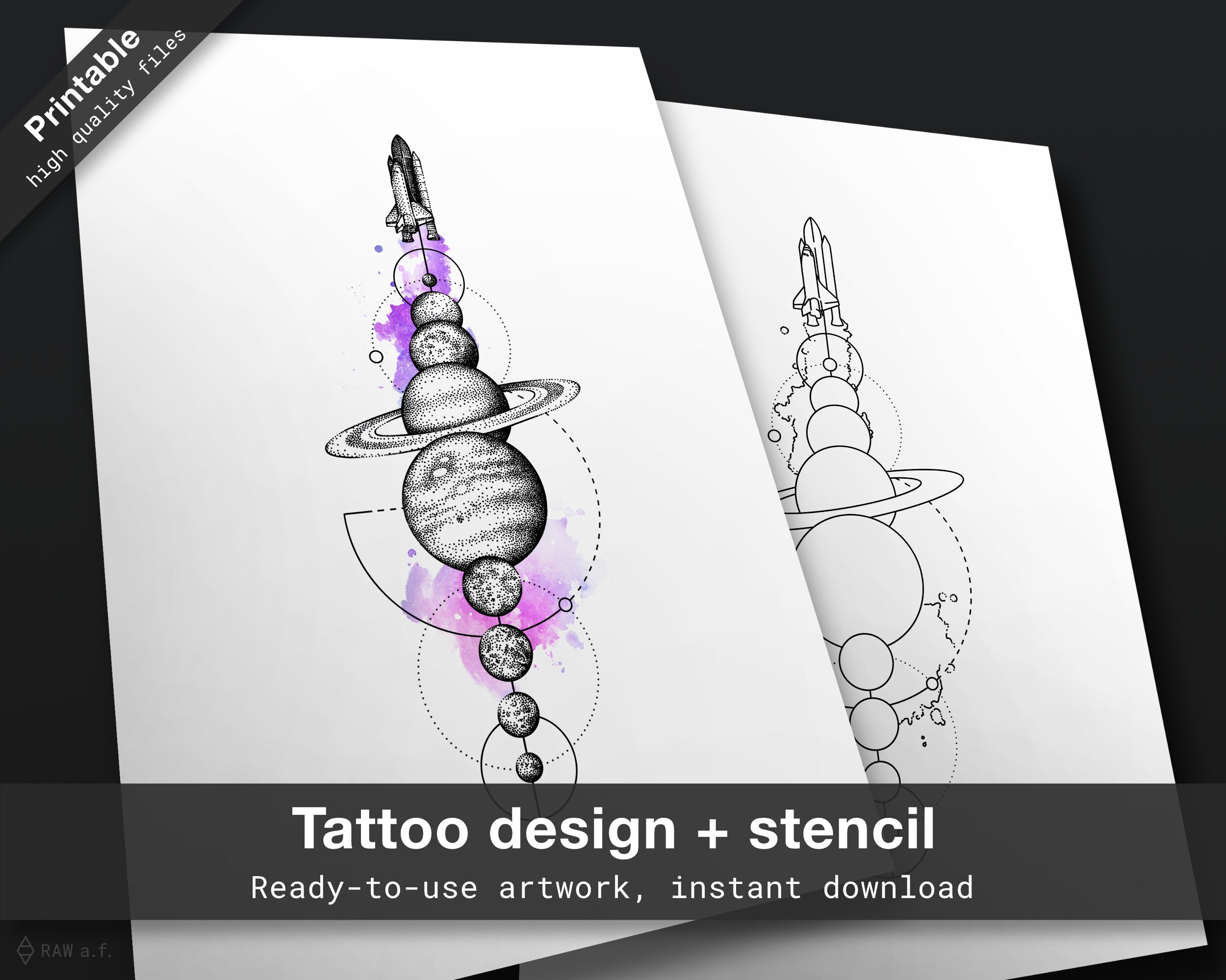 Space Shuttle Tattoo Design Galaxy Tattoo Design Half Sleeve Forearm ...