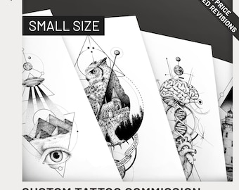 Lass dir dein Tattoo von einem professionellen Tattoodesigner entwerfen! Personalisierte handgemachte Kunst, kundenspezifische Tattoo-Service, Design-Service