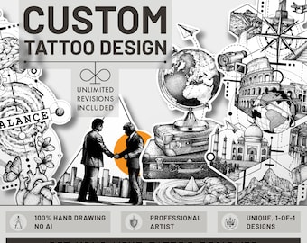 Individuell angefertigtes Tattoo Design: keine KI! Vollständig personalisierte Kunst nach Maß Tattoo Ärmel Unterarm Tattoo Kunst Auftragsarbeit