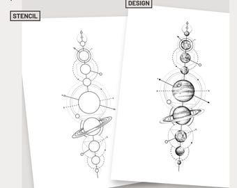 Banor planeter tatueringsdesign geometrisk galax tatueringsflash månen tatuering minimalism tatueringskonst underarm tatuering stencil tatuering nedladdning