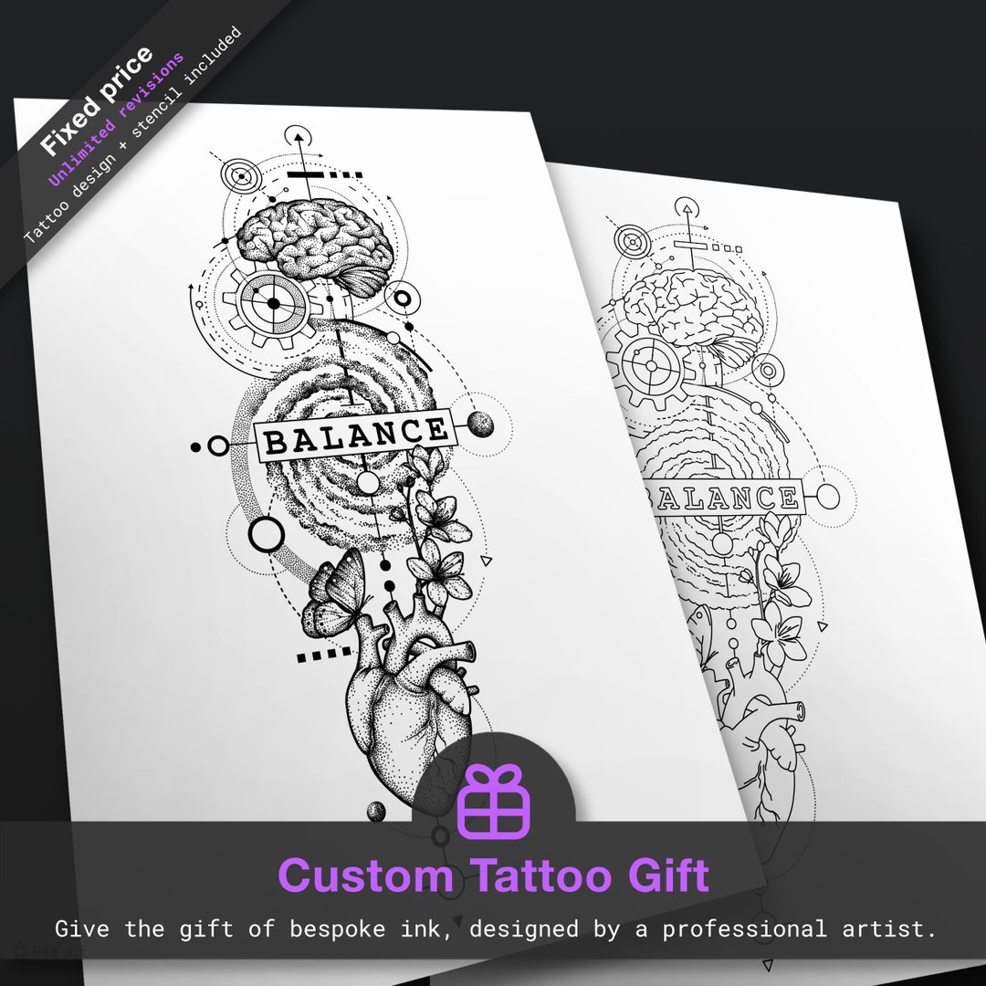 Gift Custom Tattoo Commission Art Personalized Tattoo Design Gift for ...