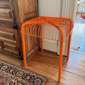 Ikea stool Vasteron Västeron orange vintage metal