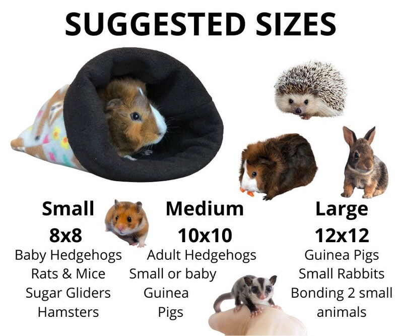 Snuggle Sack Small Pet Bed Guinea Pig Fleece Cuddle Sack Etsy