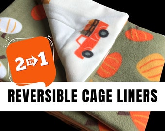 Fleece Cage Liners, Guinea Pig Liner, Guinea Pig Fleece, Guinea Pig Cage Accessories, Guinea Pig Halloween, Fall Fleece Liner Set