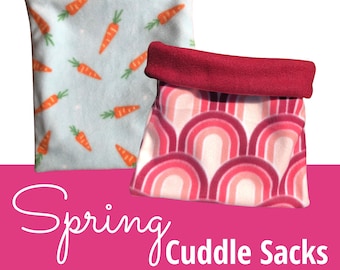 Guinea Pig Cuddle Sack, Snuggle Bed, Fleece Cage Accessory