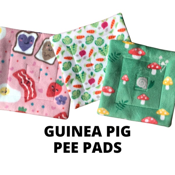 Guinea Pig Potty Pad, Fleece Pee Pad, Water Drip Pad, Guinea Pig Fleece, Guinea Pig Accessory, Cage Accessory, Small Animal Potty Pads
