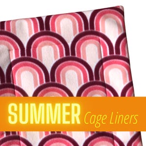 Summer Guinea Pig Fleece, Guinea Pig Liner, Guinea Pig Accessory, Cage Liner Set, Fleece Cage Liner, Guinea Pig Bedding, Guinea Pig Cage