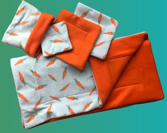 5pc Guinea Pig Cage Liner Set, Fleece Bedding