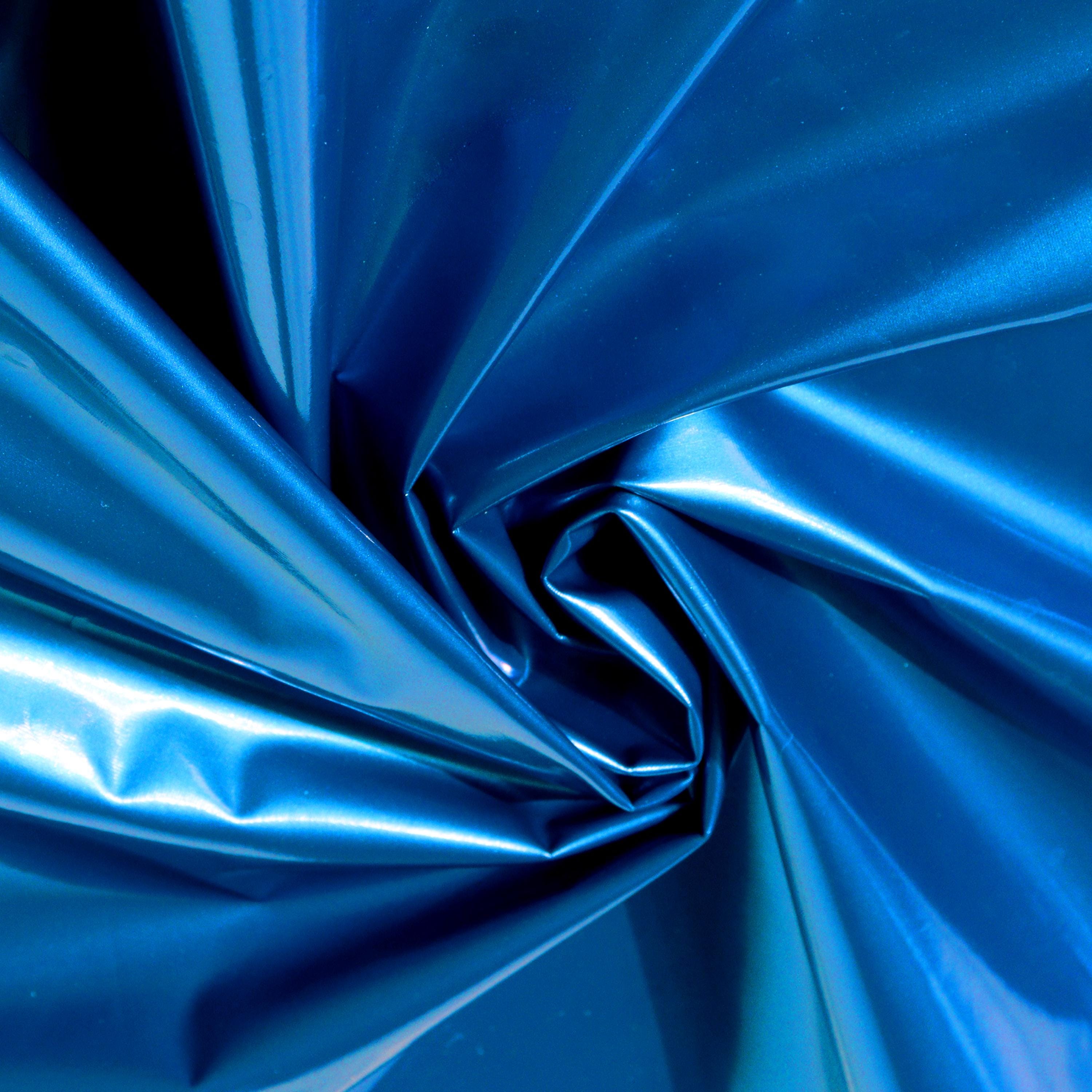PVC blue fabric, Shiny Gloss fabric, stretch pvc fabric, cosplay fabric
