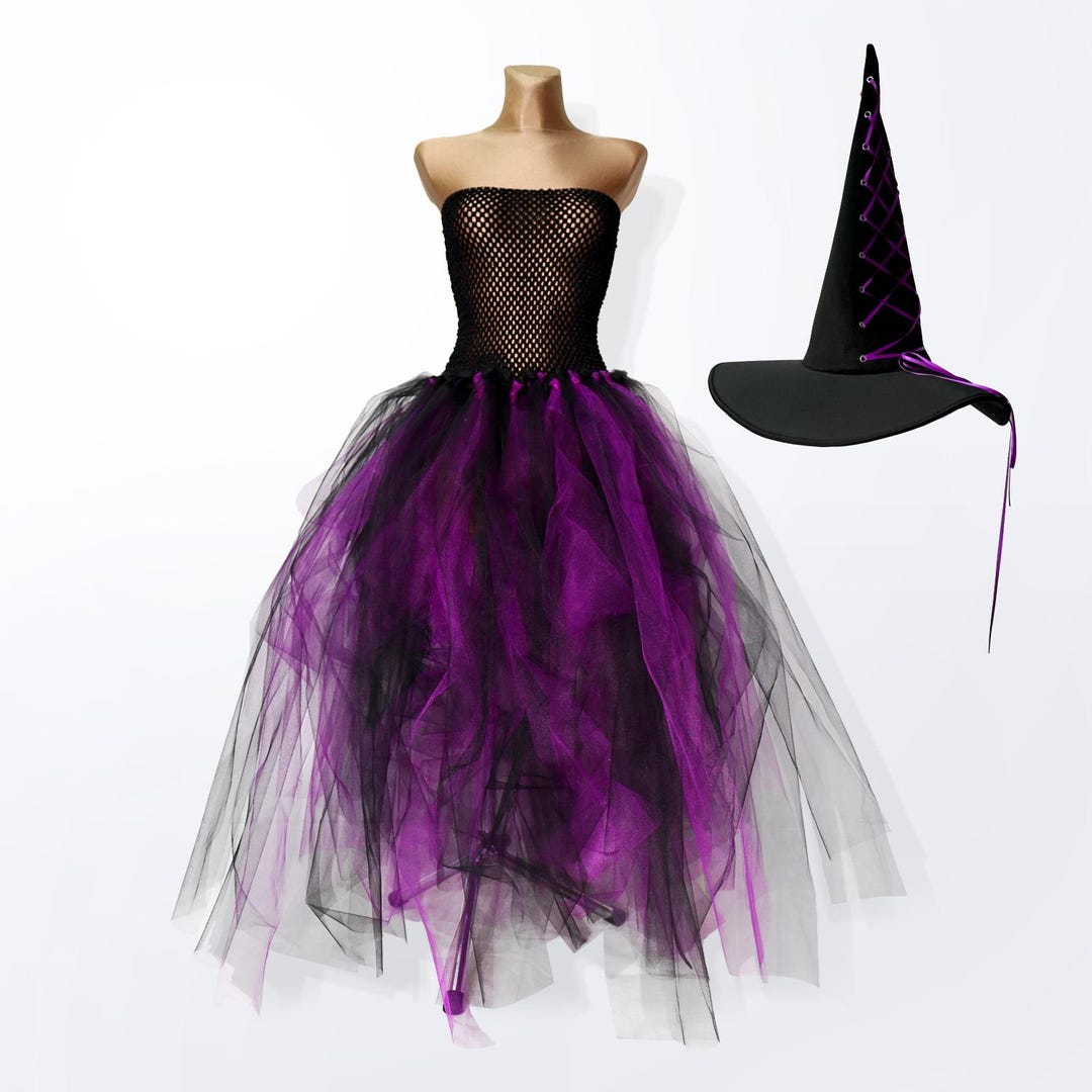 Vestido de bruja con tutú: disfraz moderno de Halloween, vestido de