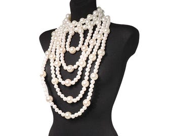 Pearl Bra Top: Beaded Mermaid Body Jewelry