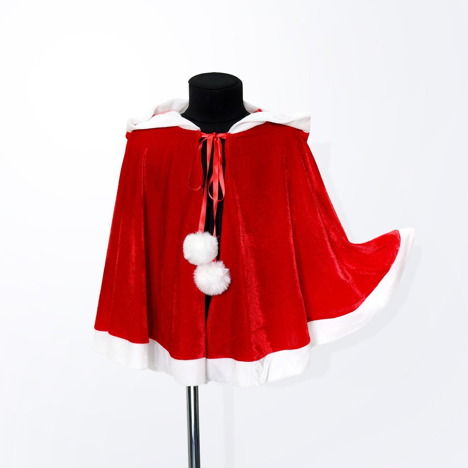 Santa Claus Hooded Cape: Christmas Cosplay Costume Robe - Etsy