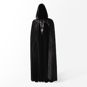 Black cloak with hood, Halloween costume