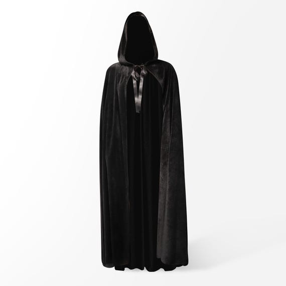 Black cloak with hood, Halloween costume