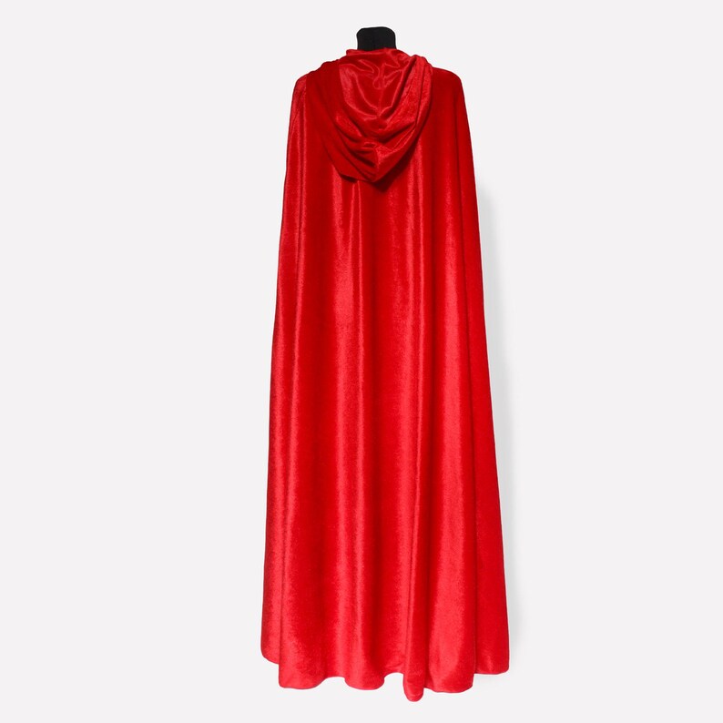 Black cloak with hood, Halloween costume image 8