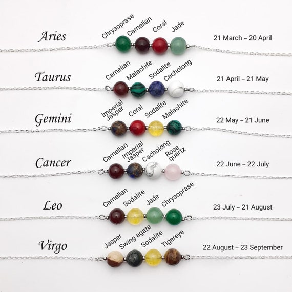 Zodiac outlet stone necklace