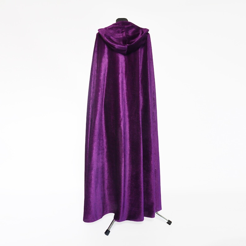 Black cloak with hood, Halloween costume image 10