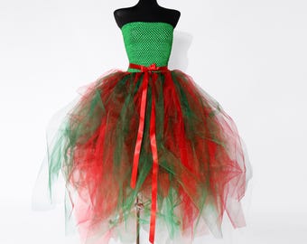 Jurk mevrouw Claus: kerstkostuum voor dames, feestoutfit