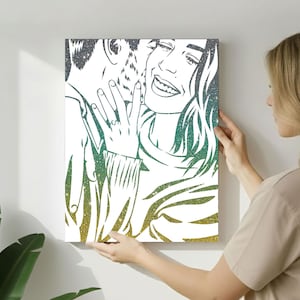 Glitter Portrait to Sprinkle on Canvas, Ritual for Civil Ceremony, Sand Ceremony, Engagement & Wedding Gift