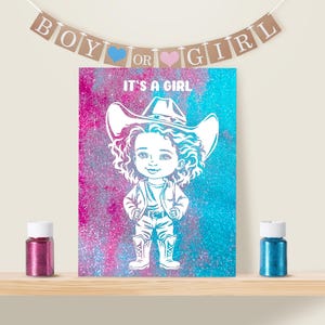 Toile Gender Reveal pour Annonce Sexe Bébé | Idée Originale et Interactive pour la Révélation du Genre | Baby Shower & Fête de Naissance