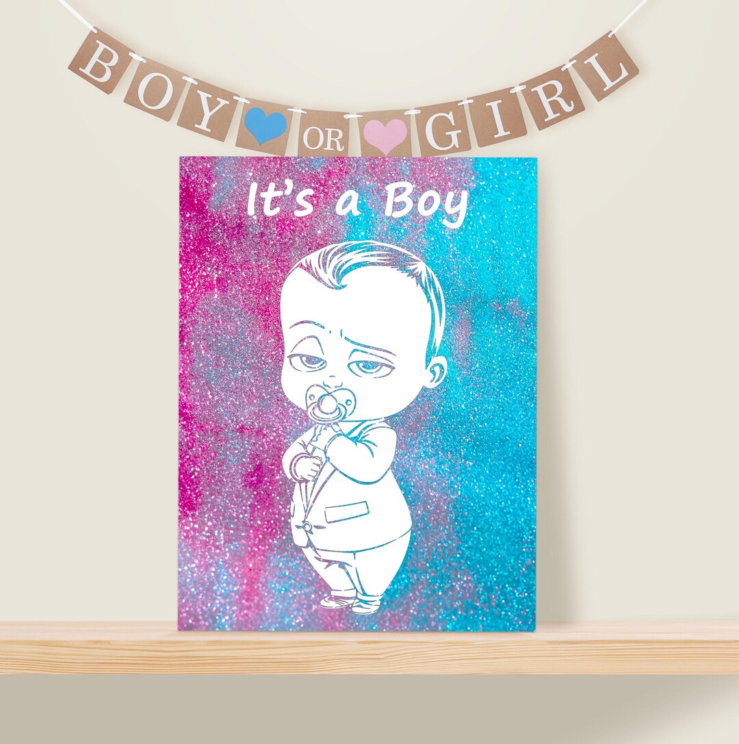 Gender Reveal Kit - Canvas and Glitter for Announcing Baby's Gender ...