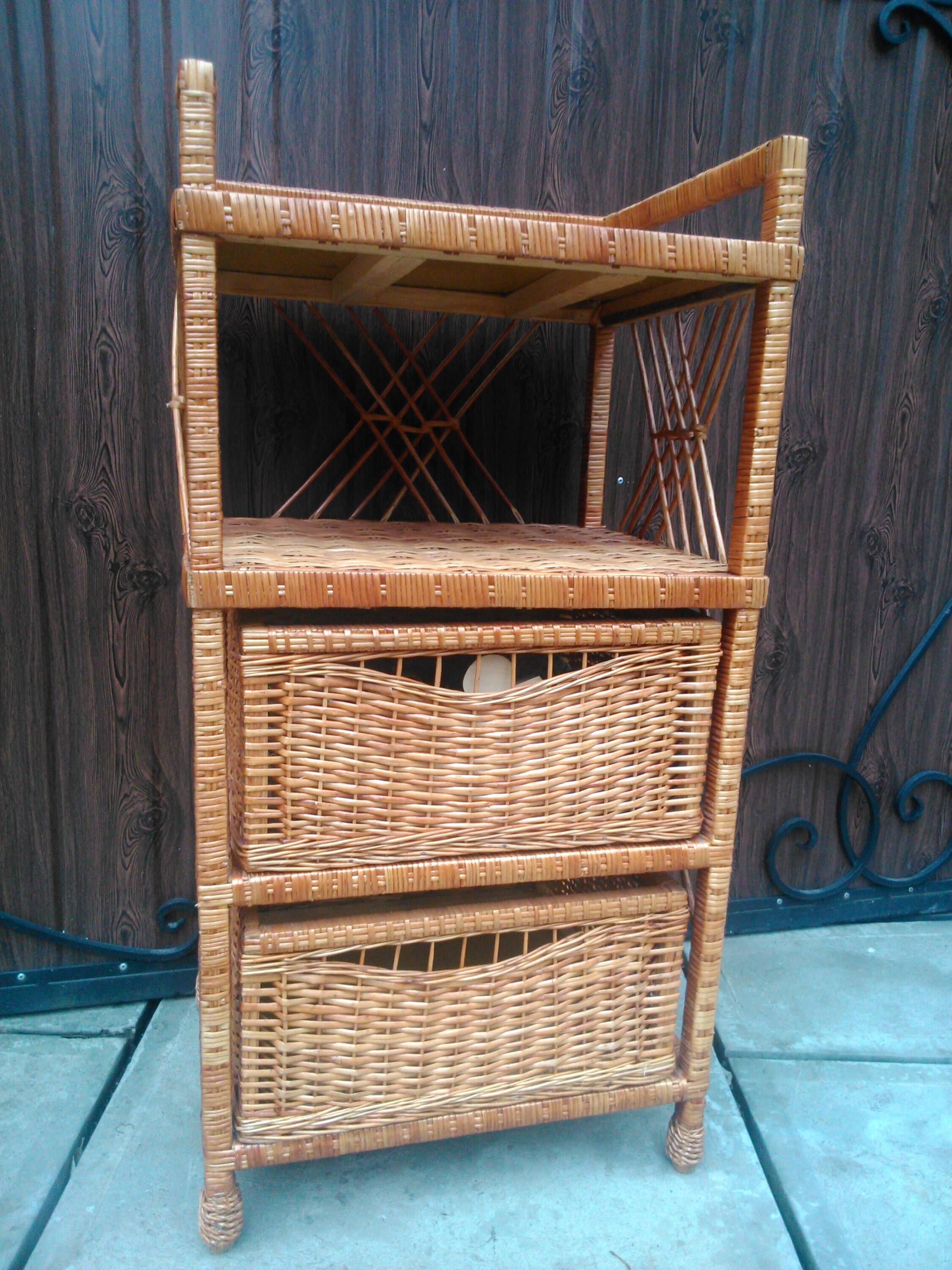 Rattan Shelf with drawersRattan Rectangular ShelfWicker Etsy