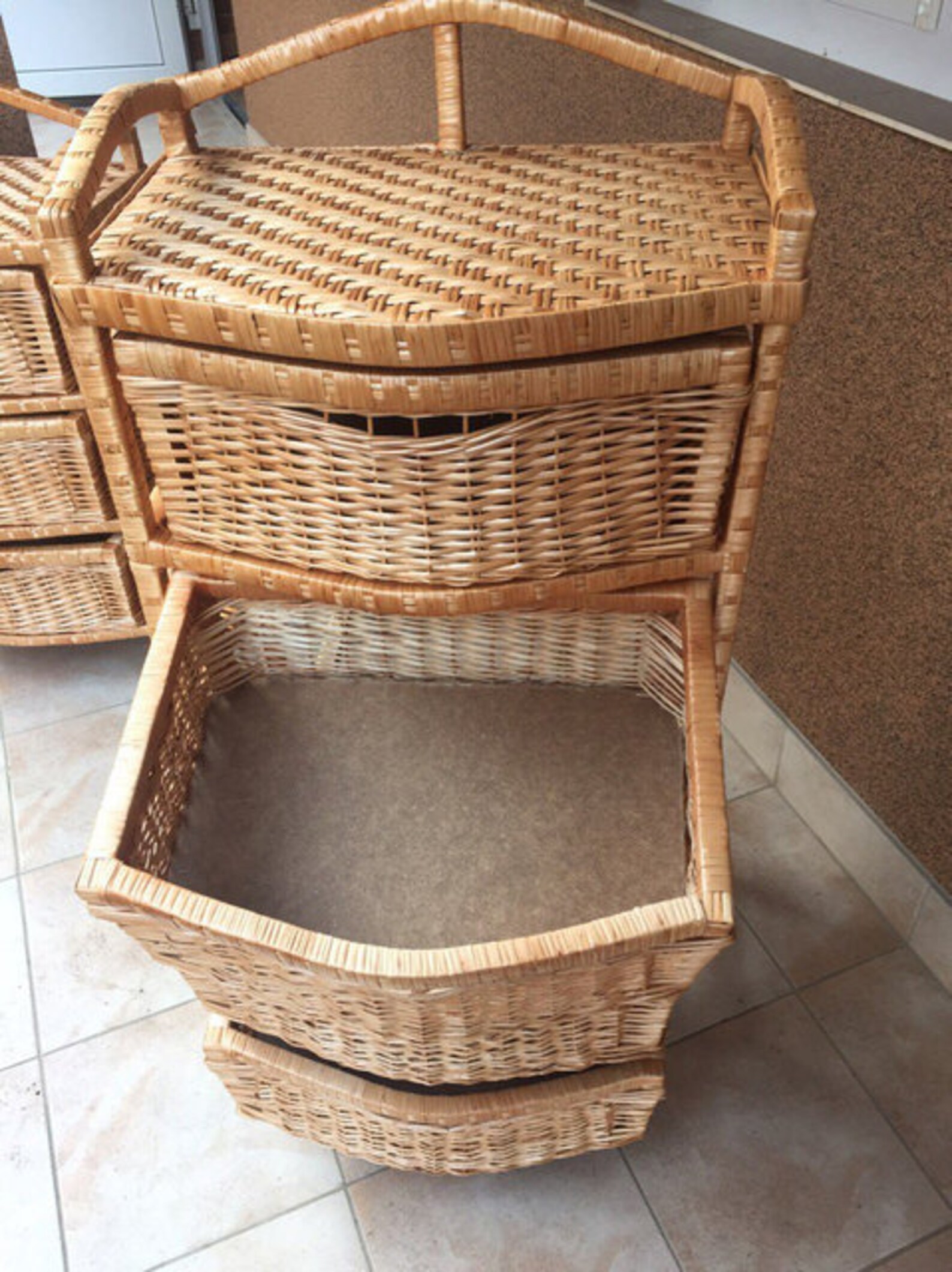 100 Organic Wicker Chest of DrawersRattan Entry Table with Etsy