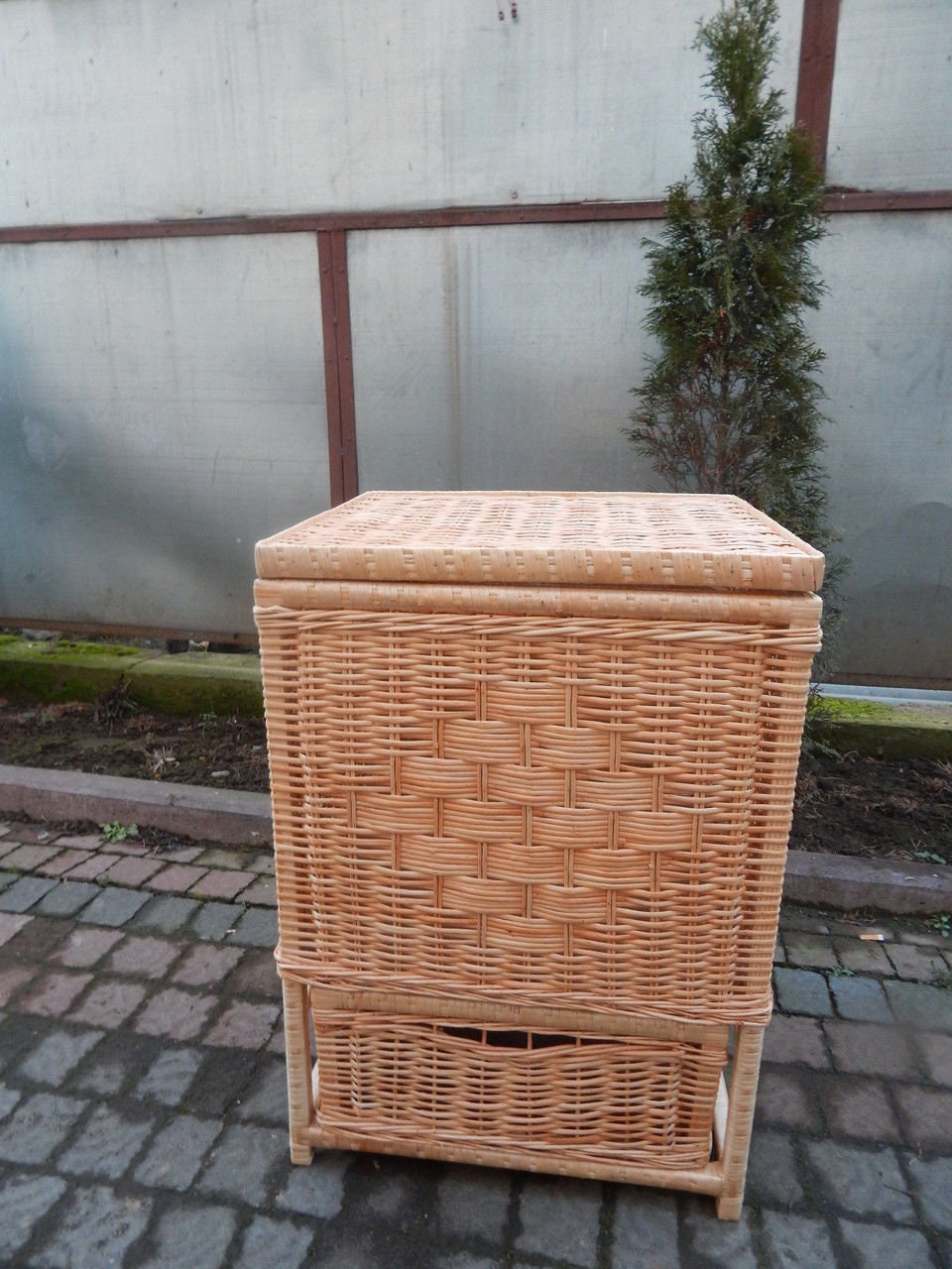 Großer rechteckiger Korb mit Deckel Deckelkorb Wäschekorb | Etsy