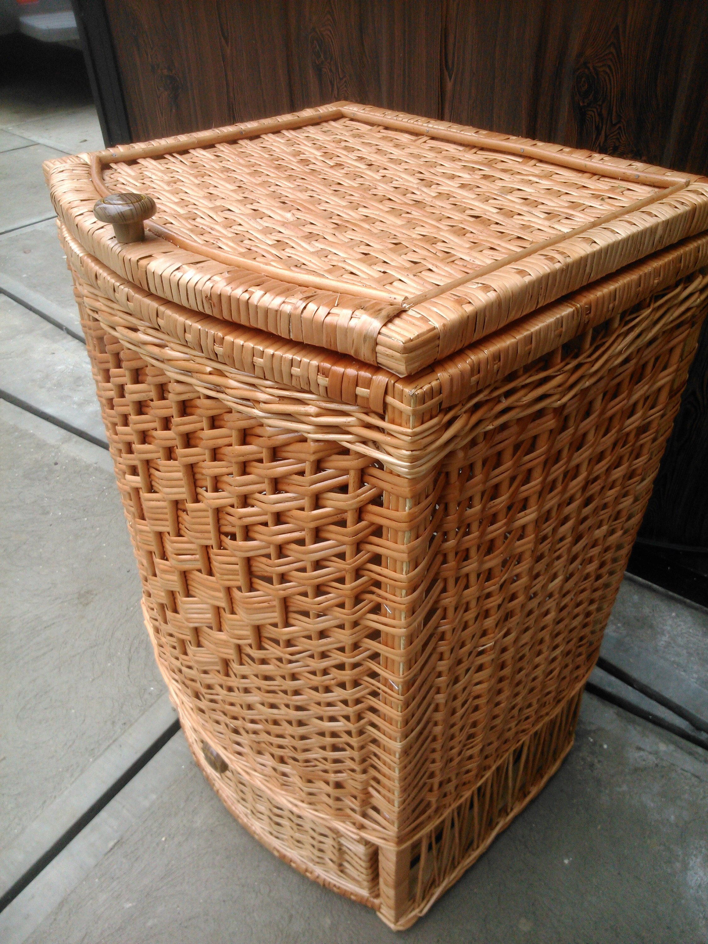 Großer rechteckiger Korb mit Deckel Deckelkorb Wäschekorb | Etsy