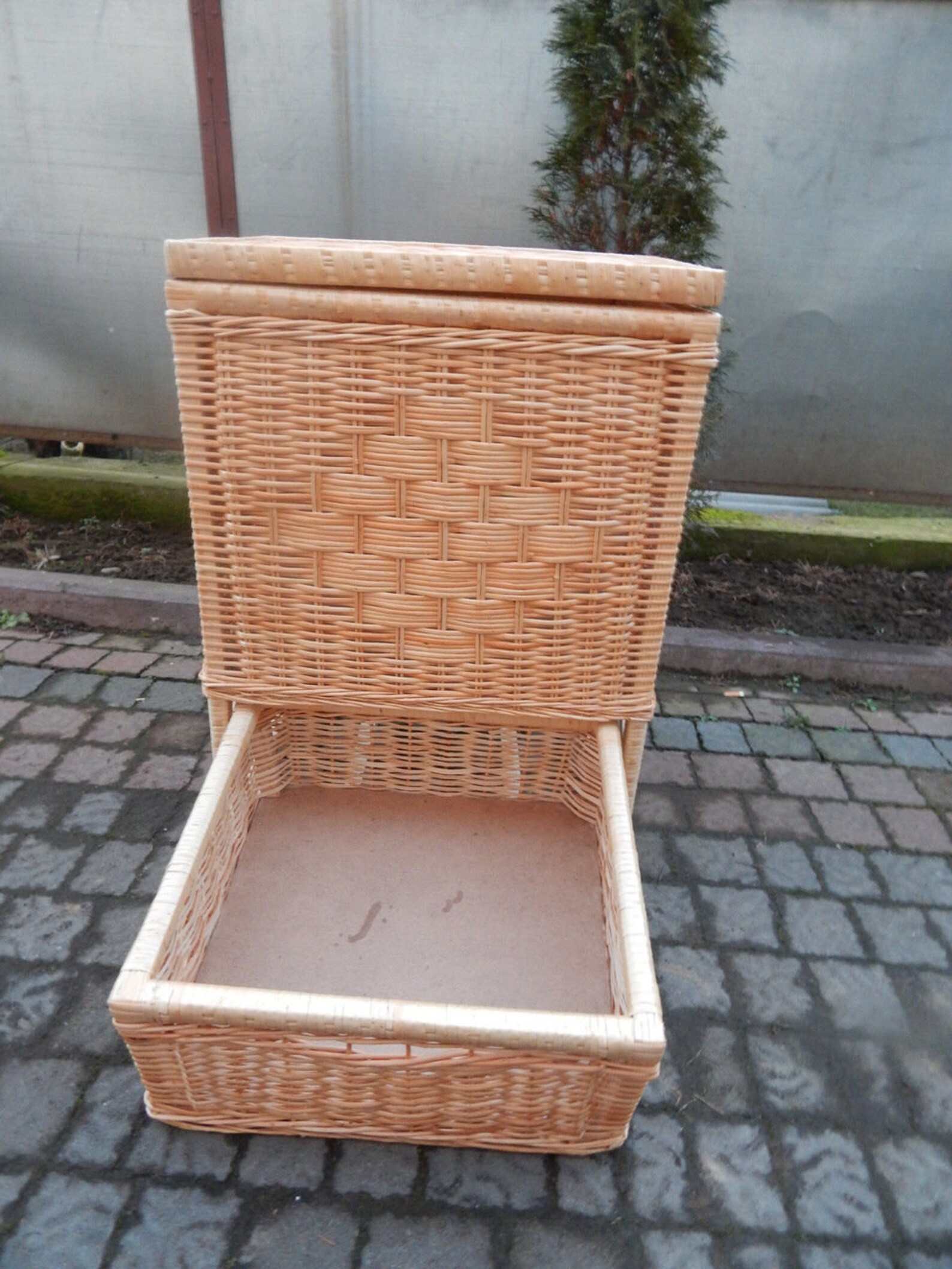 Großer rechteckiger Korb mit Deckel Deckelkorb Wäschekorb | Etsy