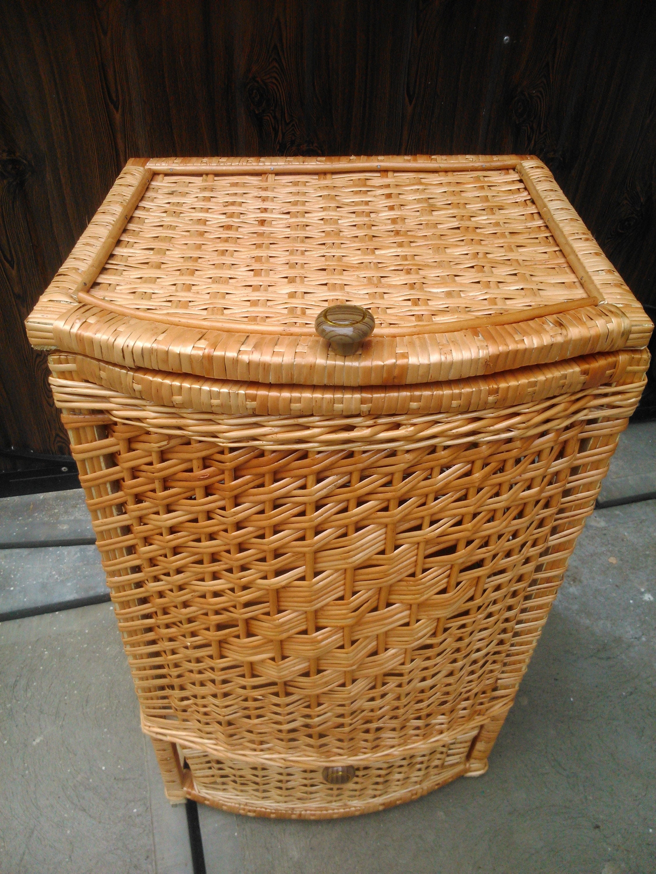Large Rectangular Basket with LidScandinavianstyle Laundry Etsy