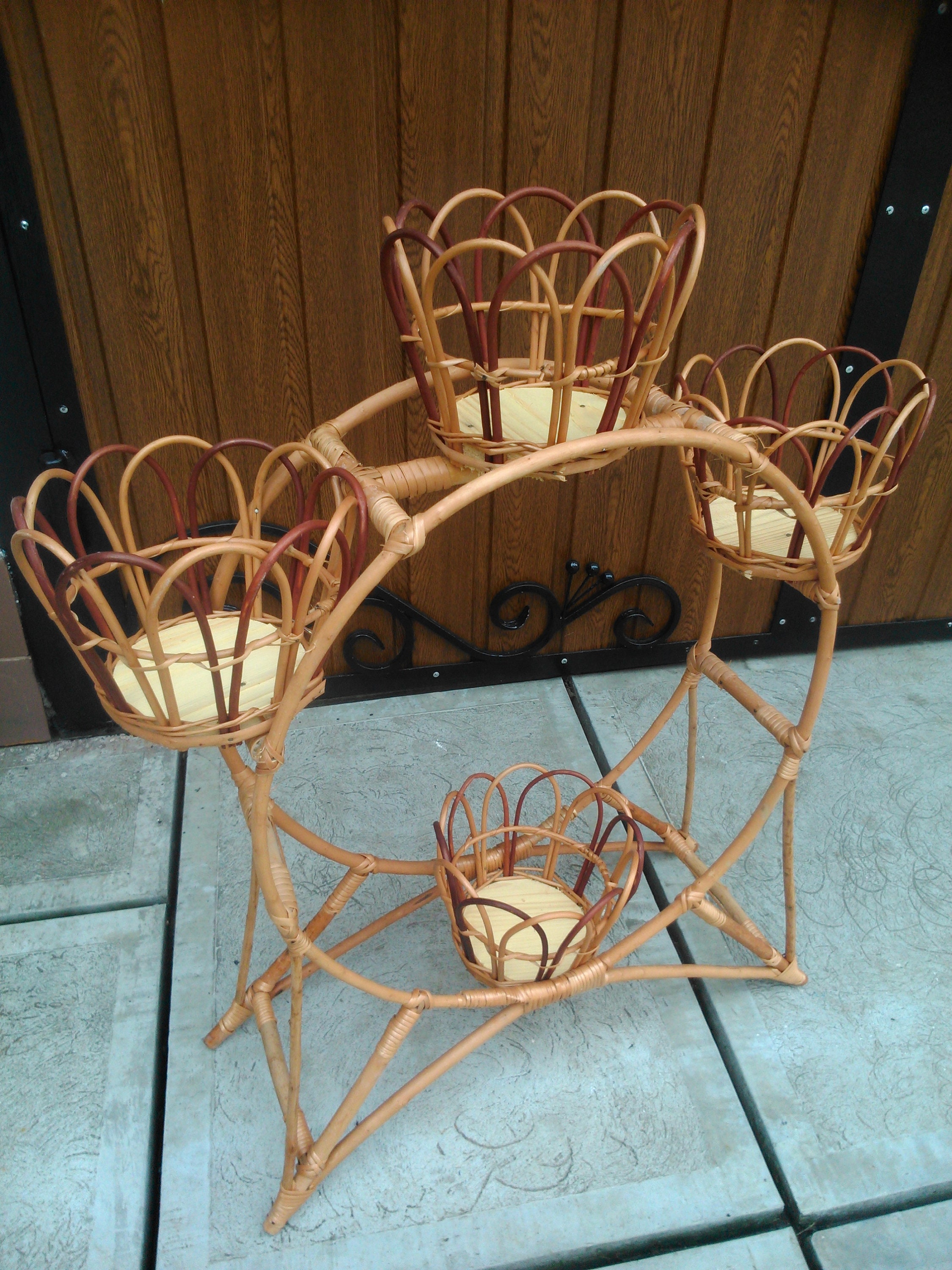 Rattan Plant Stand HandwovenRattan Plant Pot StandRustic Etsy